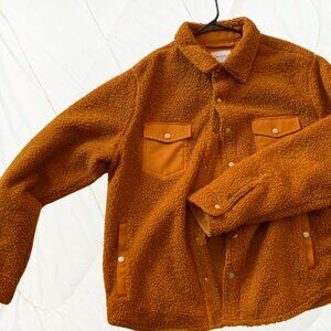 Goodfellow & Co sherpa shacket Rusty orange color perfect for fall Men’s size L